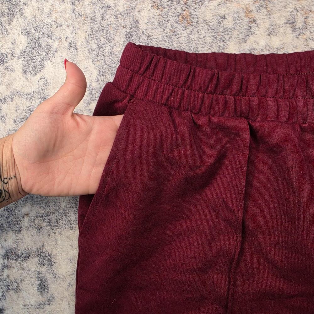 A New Day Pants Womens XL Burgundy Ponte Straight Leg Pull On Pockets Lounge New - Picture 7 of 8